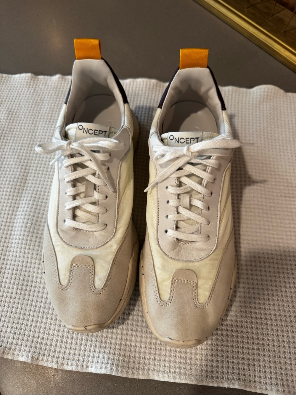 Women’s OnCept Cream & Yellow Fashion Sneakers - WORN ONCE